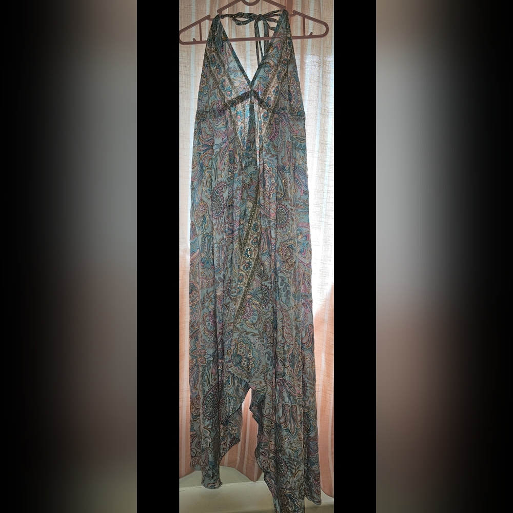 Simons Paisley Print Maxi Dress Boho